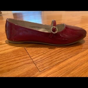 Ruby red glitter shoes